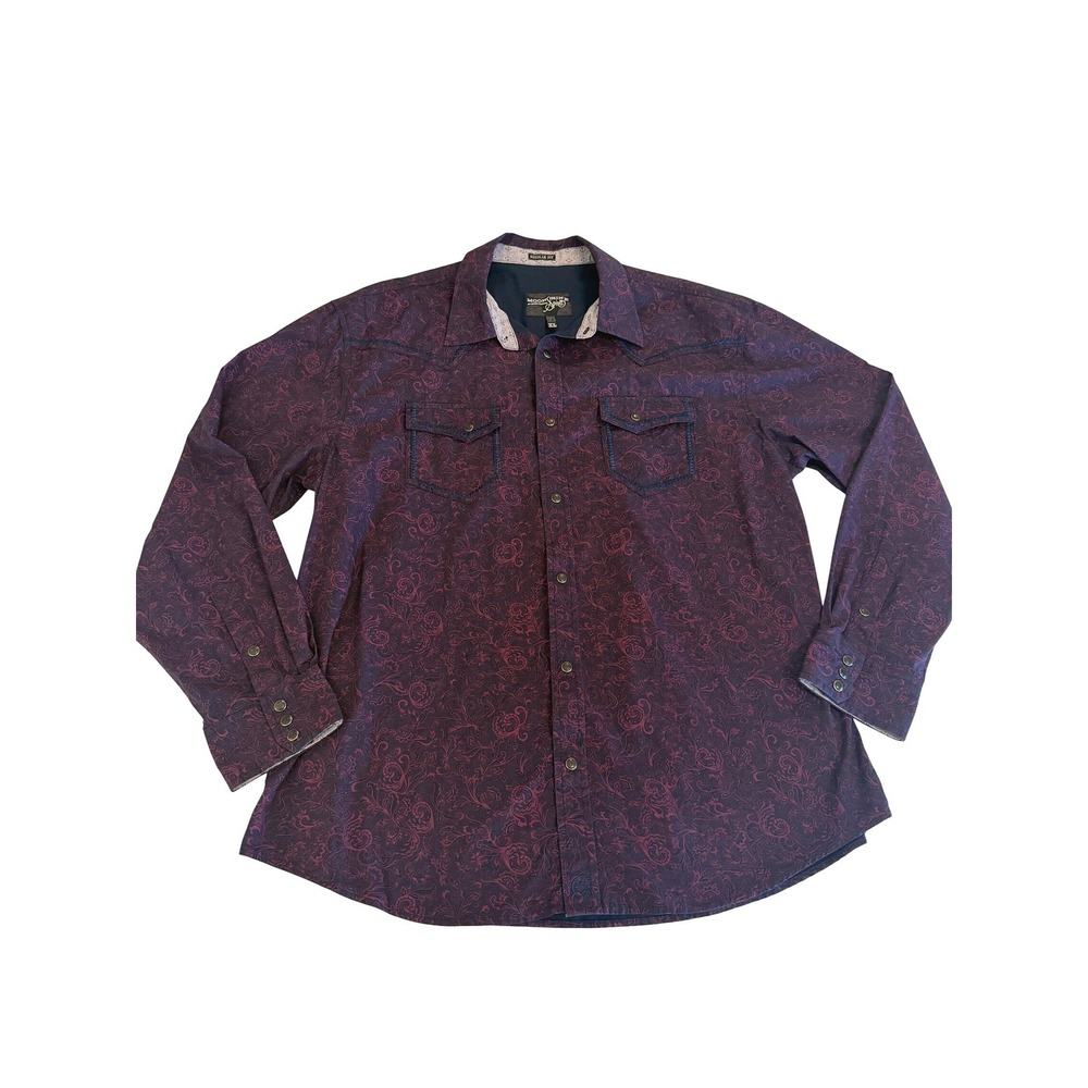 Moonshine Spirit Brad Paisley Mens XL Purple Paisley Western Shirt
